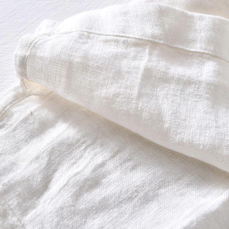 Chemise homme en lin à manches courtes et demi-boutonnage, motif Buddha Stones, design simple - image 9