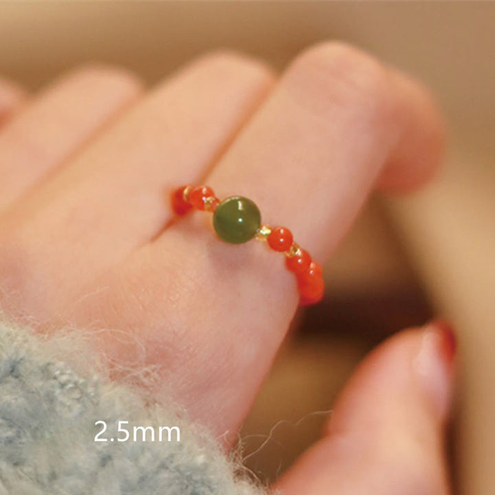 Buddha Stones , pour la prospérité - Agate rouge (fil élastique) - image 6