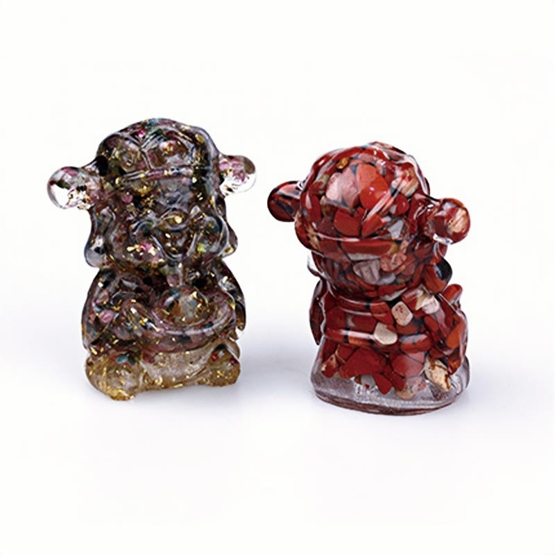 Buddha Stones Dieu de la richesse Cristal d'améthyste Résine Énergie Fortune Décoration de la maison - image 27