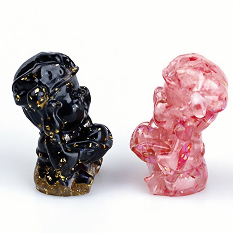 Buddha Stones Dieu de la richesse Cristal d'améthyste Résine Énergie Fortune Décoration de la maison - image 18