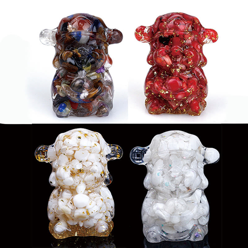 Buddha Stones Dieu de la richesse Cristal d'améthyste Résine Énergie Fortune Décoration de la maison - image 32