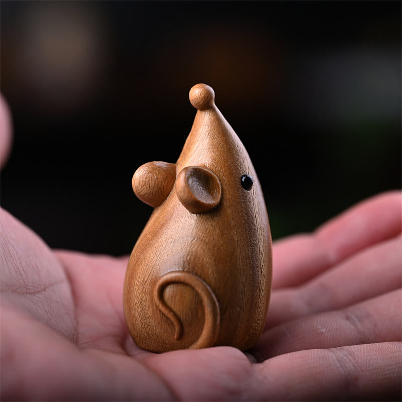 Buddha Stones Petit Chat Souris Bois de Santal Vert Palissandre Rouge Africain Paix Décoration de la Maison - image 18