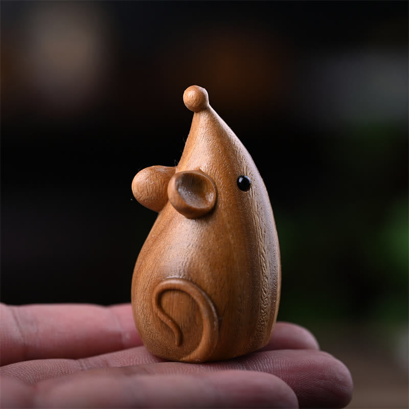 Buddha Stones Petit Chat Souris Bois de Santal Vert Palissandre Rouge Africain Paix Décoration de la Maison - image 19
