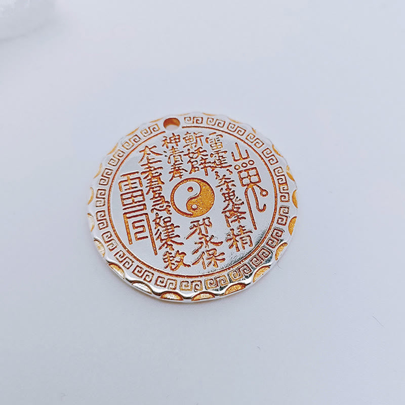 Collier pendentif en cuivre avec motif Yin Yang Bagua et Buddha Stones, fantômes de la montagne, dépensez de l'argent - image 13