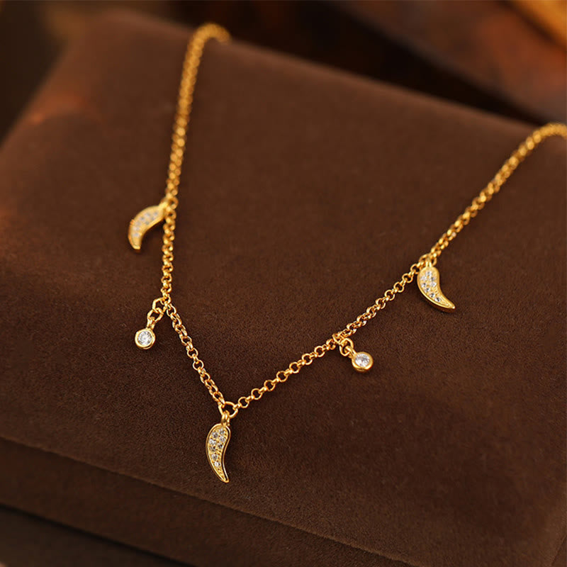 Bracelet de cheville en argent sterling 925 avec breloque petit poivre et zircons, Buddha Stones - image 1