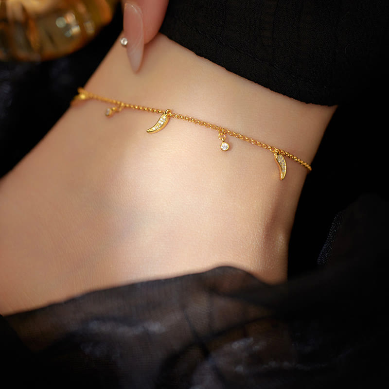 Bracelet de cheville en argent sterling 925 avec breloque petit poivre et zircons, Buddha Stones - image 4