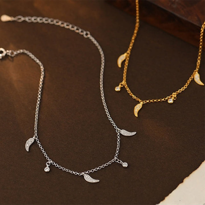 Bracelet de cheville en argent sterling 925 avec breloque petit poivre et zircons, Buddha Stones