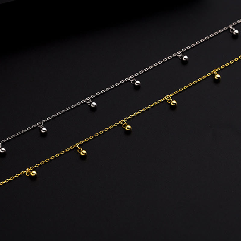 Buddha Stones Bracelet de cheville en argent sterling 925 avec petites perles et breloques - image 11