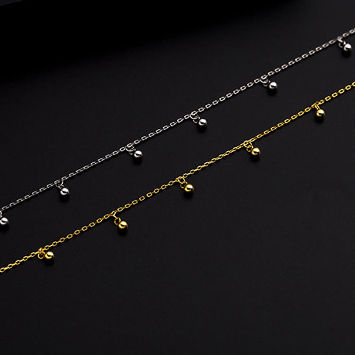 Buddha Stones Bracelet de cheville en argent sterling 925 avec petites perles et breloques - image 11