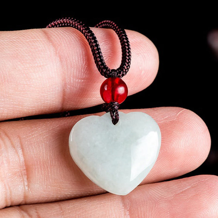 Collier pendentif en jade et Buddha Stones pour la prospérité