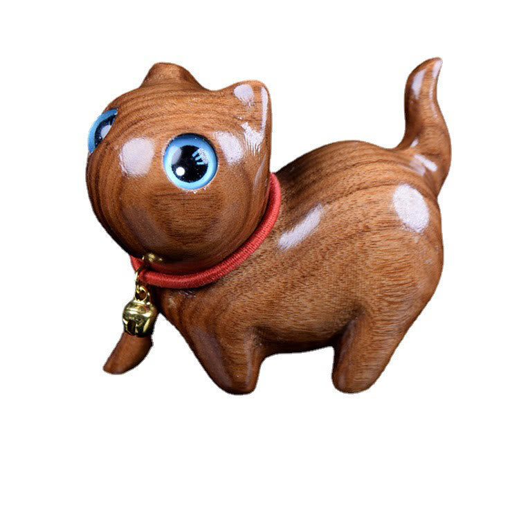 Buddha Stones en bois de rose sculptées, chat chaleureux, décoration d'intérieur - image 1