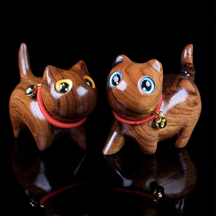 Buddha Stones en bois de rose sculptées, chat chaleureux, décoration d'intérieur - image 8