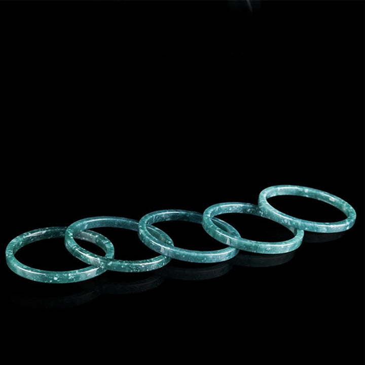 Bracelet fin en jade naturel et Buddha Stones - image 2