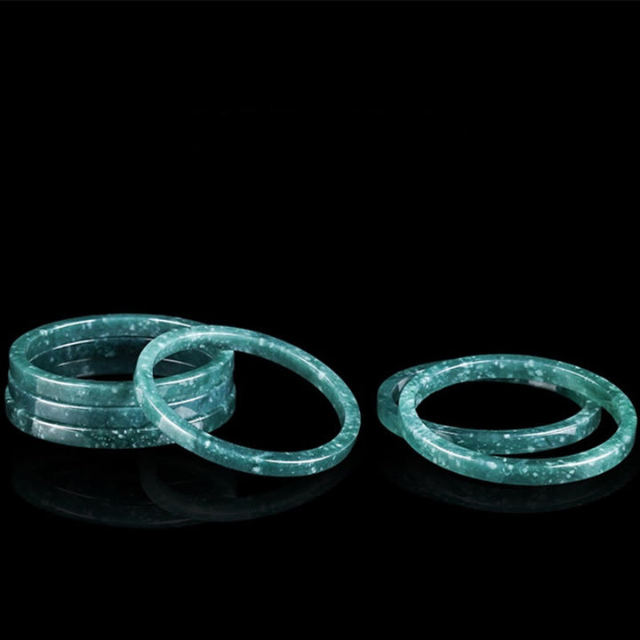 Bracelet fin en jade naturel et Buddha Stones - image 9