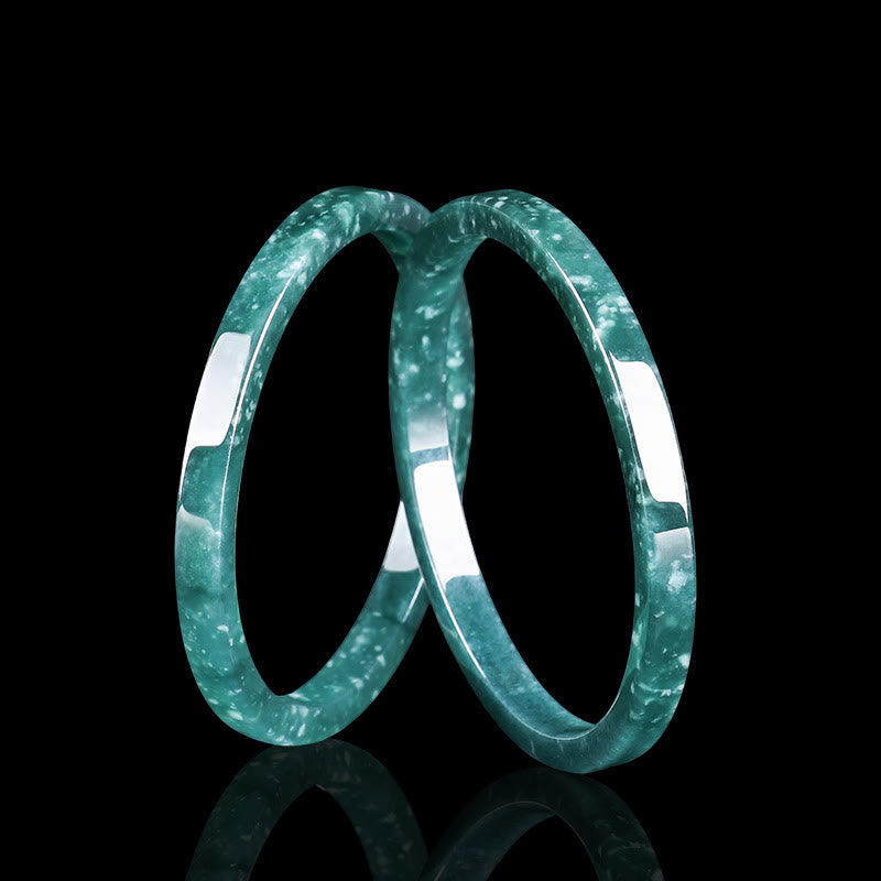 Bracelet fin en jade naturel et Buddha Stones - image 1