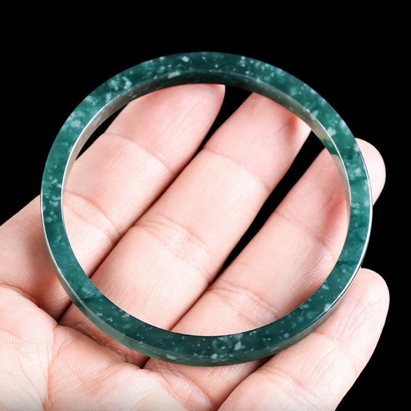 Bracelet fin en jade naturel et Buddha Stones - image 3