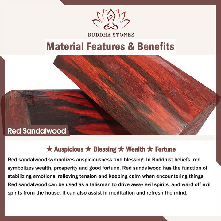 Porte-clés Buddha Stones Hetian Jade Bois de santal naturel Bois de santal rouge Bois de santal vert Caractère Fu Abondance