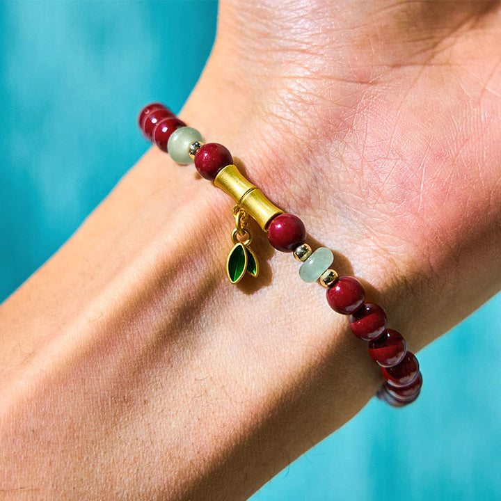 Bracelet de concentration en bambou et Buddha Stones