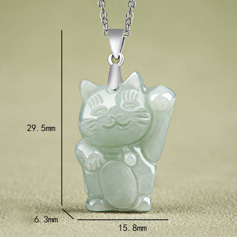 Buddha Stones avec pendentif en argent sterling 925 et jade, symbole de la prospérité et de la fortune - image 5