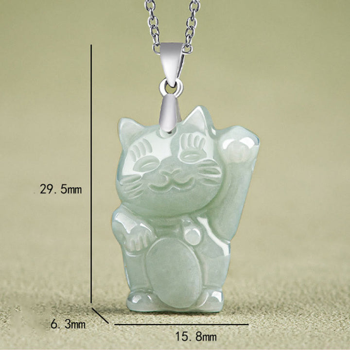 Buddha Stones avec pendentif en argent sterling 925 et jade, symbole de la prospérité et de la fortune - image 5