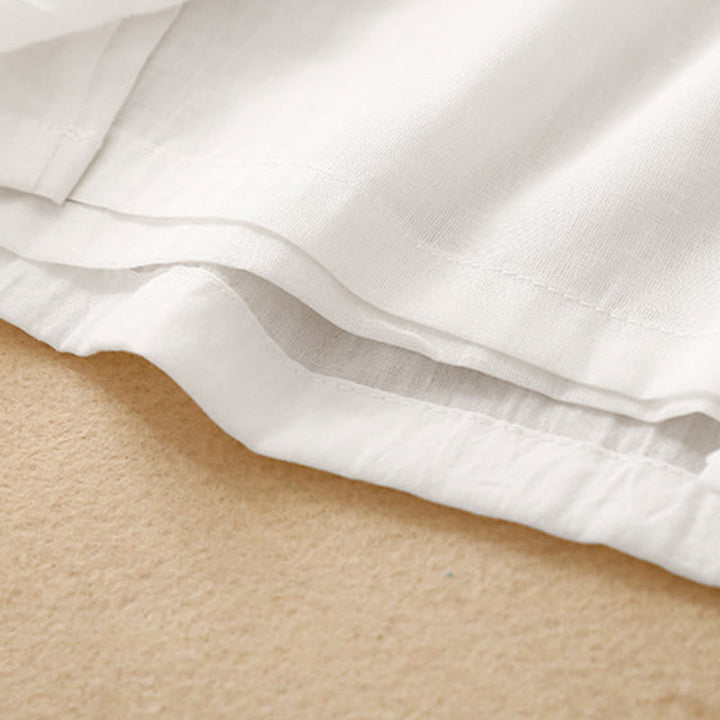 Pantalon large décontracté en coton et lin pour femme, couleur Buddha Stones , motif grenouille chinoise, boutons - image 7