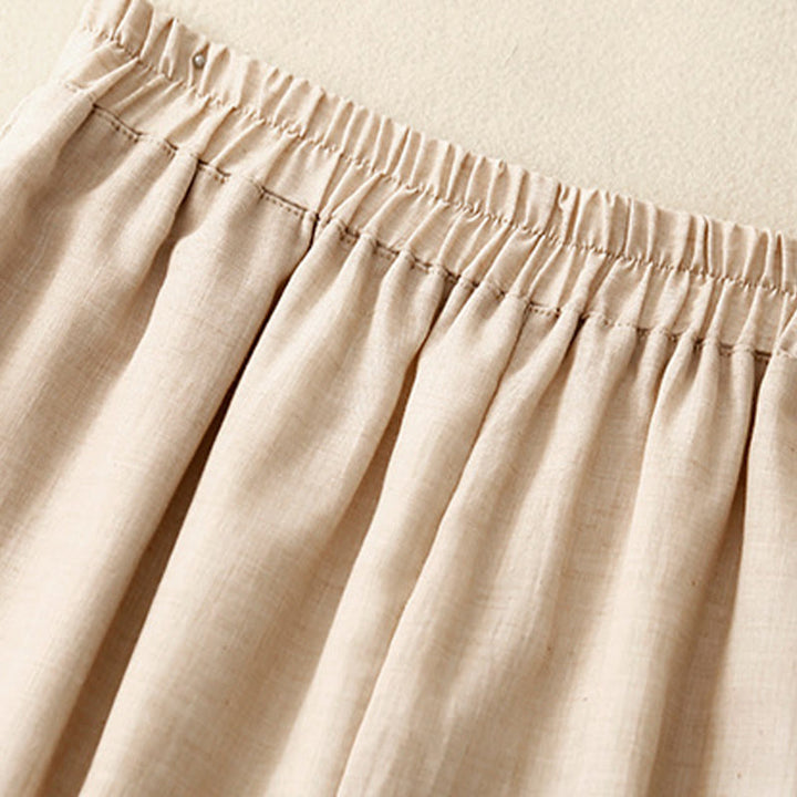 Pantalon large décontracté en coton et lin pour femme, couleur Buddha Stones , motif grenouille chinoise, boutons - image 11