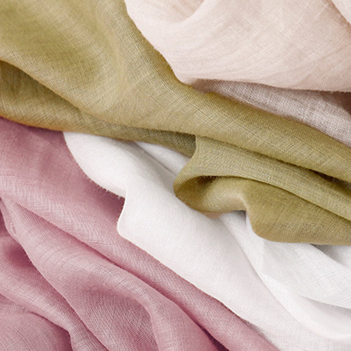 Pantalon large d'été en coton et lin double épaisseur avec broderie Buddha Stones et poches pour femme - image 33