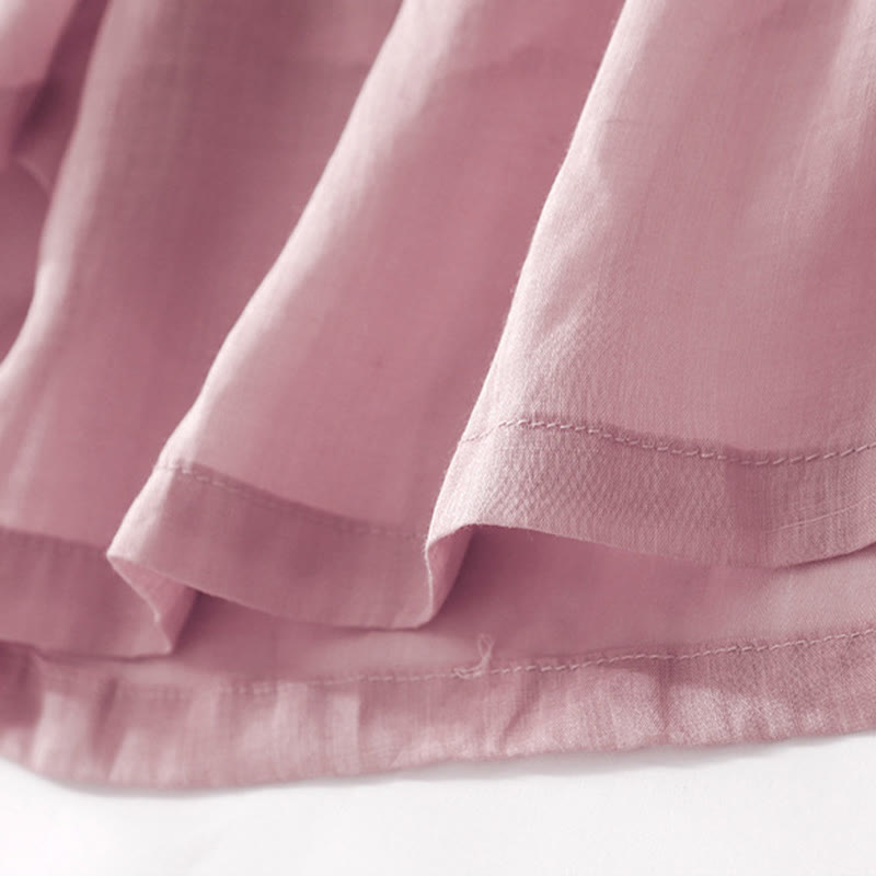 Pantalon large d'été en coton et lin double épaisseur avec broderie Buddha Stones et poches pour femme - image 15