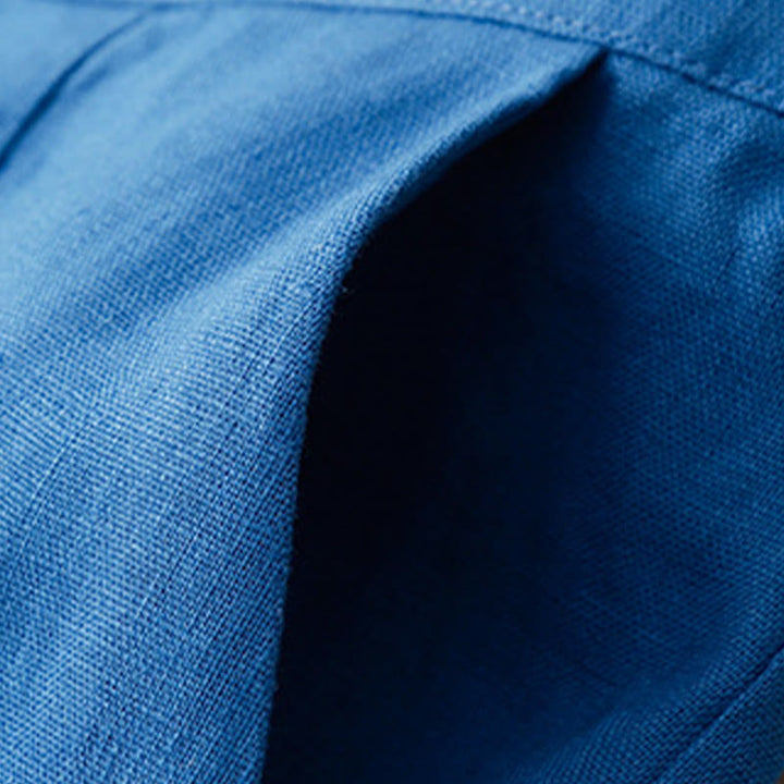 Pantalon large en lin pour femme, style décontracté et simple, avec poches zippées, motif Buddha Stones , été - image 20