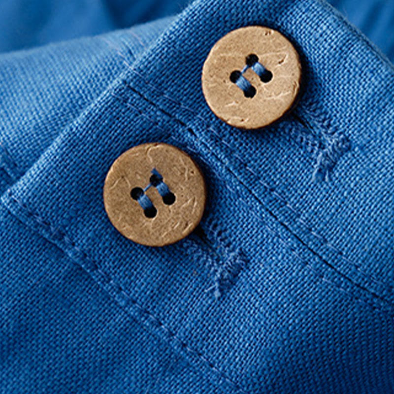 Pantalon large en lin pour femme, style décontracté et simple, avec poches zippées, motif Buddha Stones , été - image 19