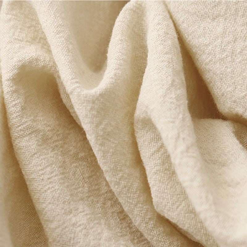 Pantalon large en coton et lin pour femme, Buddha Stones et simple, avec cordon de serrage et poches - image 11