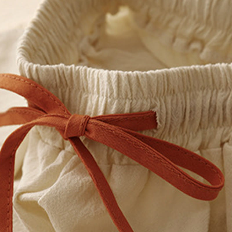 Pantalon large en coton et lin pour femme, Buddha Stones et simple, avec cordon de serrage et poches - image 8