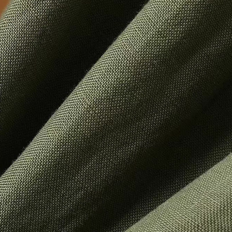 Pantalon large décontracté d'été en coton et lin pour femme, couleur pure, longueur 7-8, Buddha Stones - image 5