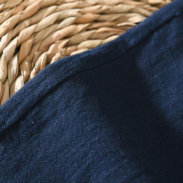 Pantalon décontracté d'été en lin ramie avec cordon de serrage et poches pour homme Buddha Stones - image 16