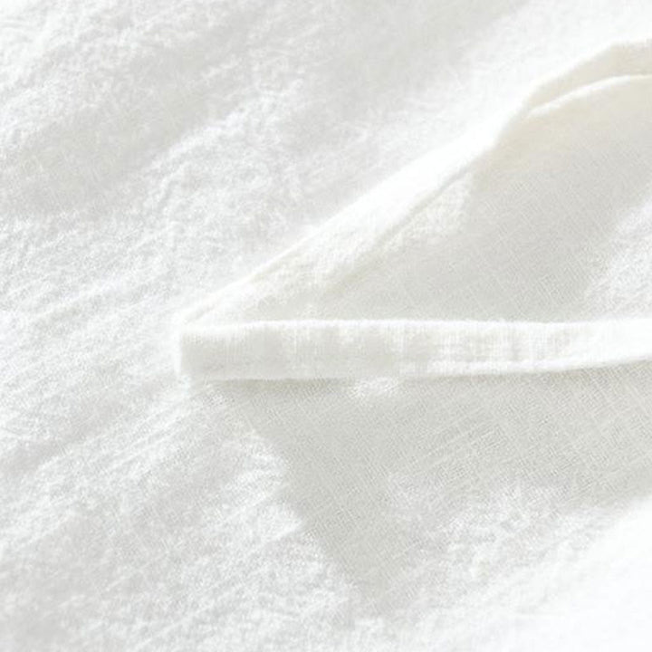 Pantalon décontracté d'été en lin ramie avec cordon de serrage et poches pour homme Buddha Stones - image 6