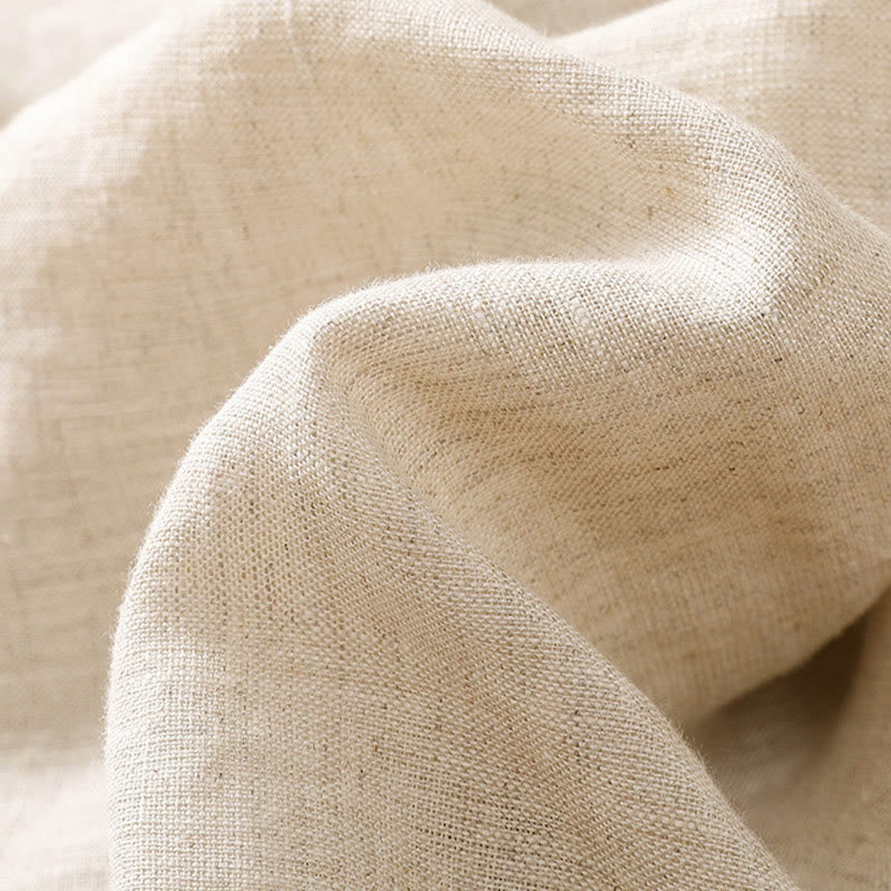 Short décontracté en coton et lin avec cordon de serrage et poches pour femme, motif floral brodé Buddha Stones - image 13