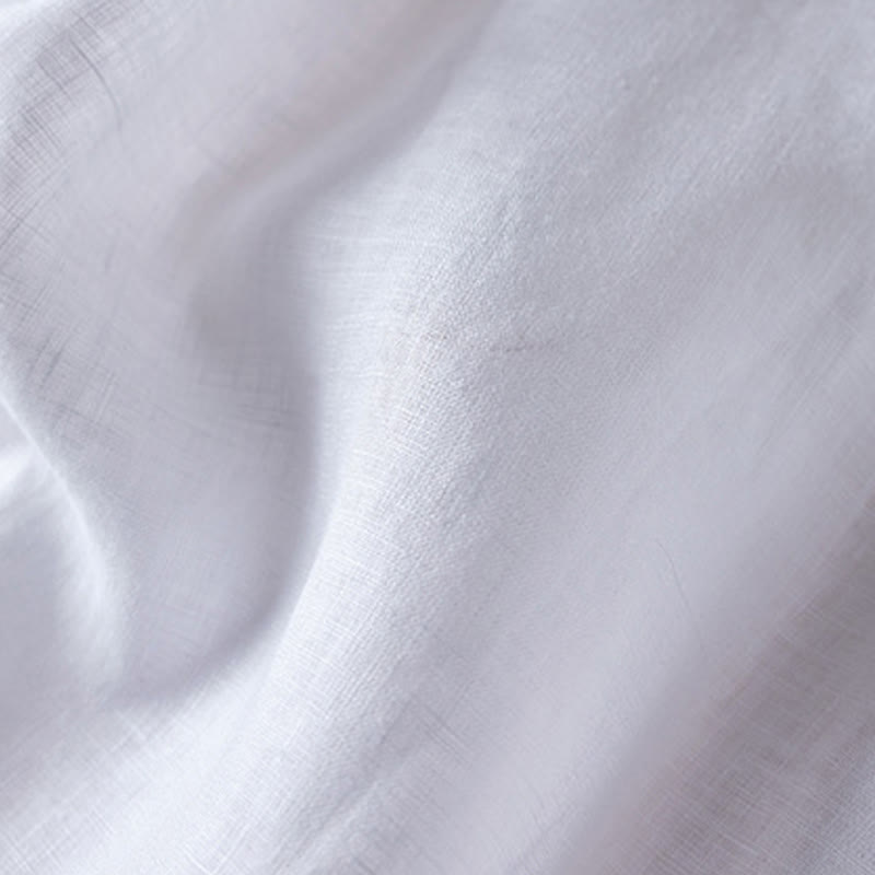 Short d'été en coton et lin pour femme avec poches et motif simple et froissé Buddha Stones - image 20