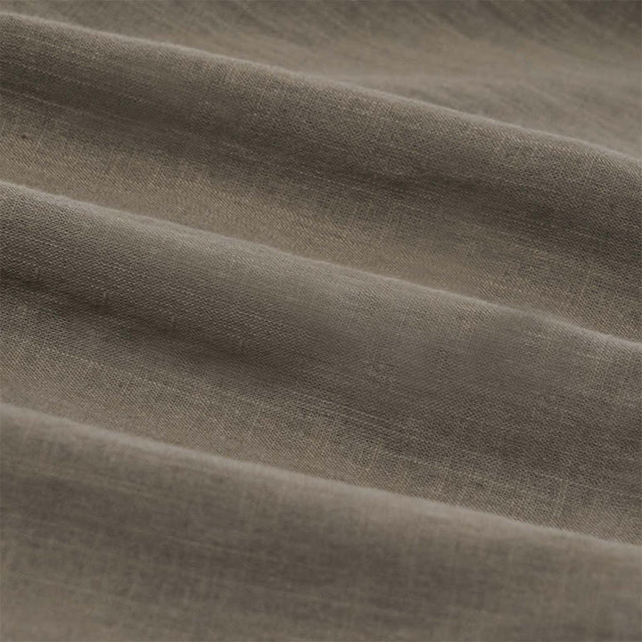Chemise d'été en coton et lin à manches courtes et demi-boutons pour homme, couleur unie, motif Buddha Stones