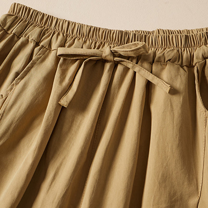 Short décontracté en coton avec cordon de serrage et poches pour femme Motif Buddha Stones - image 2