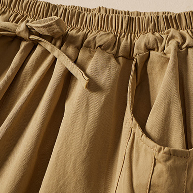 Short décontracté en coton avec cordon de serrage et poches pour femme Motif Buddha Stones - image 3