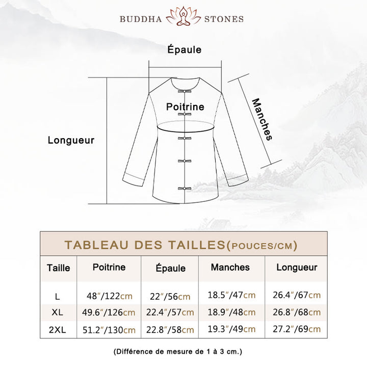 Chemise à manches longues et boutons de couleur unie pour femme avec Buddha Stones - image 5