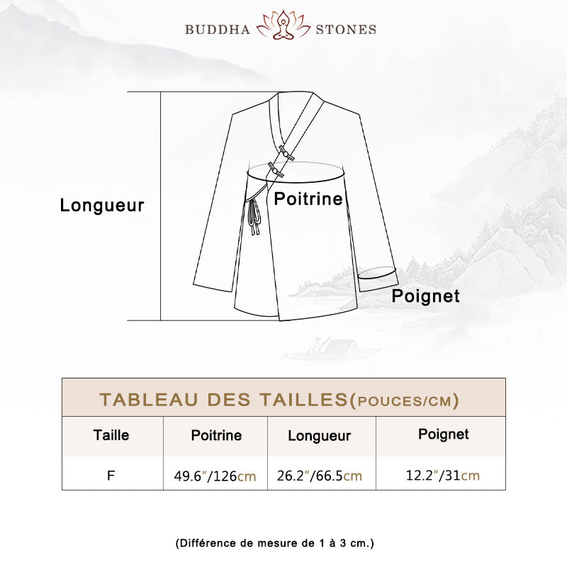 Chemise à Buddha Stones et motif Hanfu - image 5