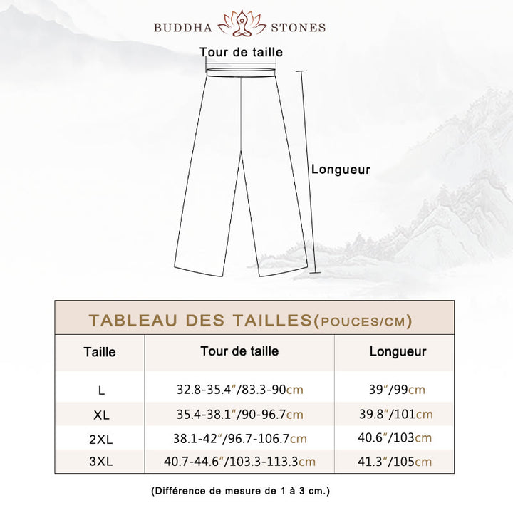 Ensemble de vêtements 2 pièces pour homme avec chemise à manches longues et pantalon et boutons en forme de Buddha Stones et de dragon