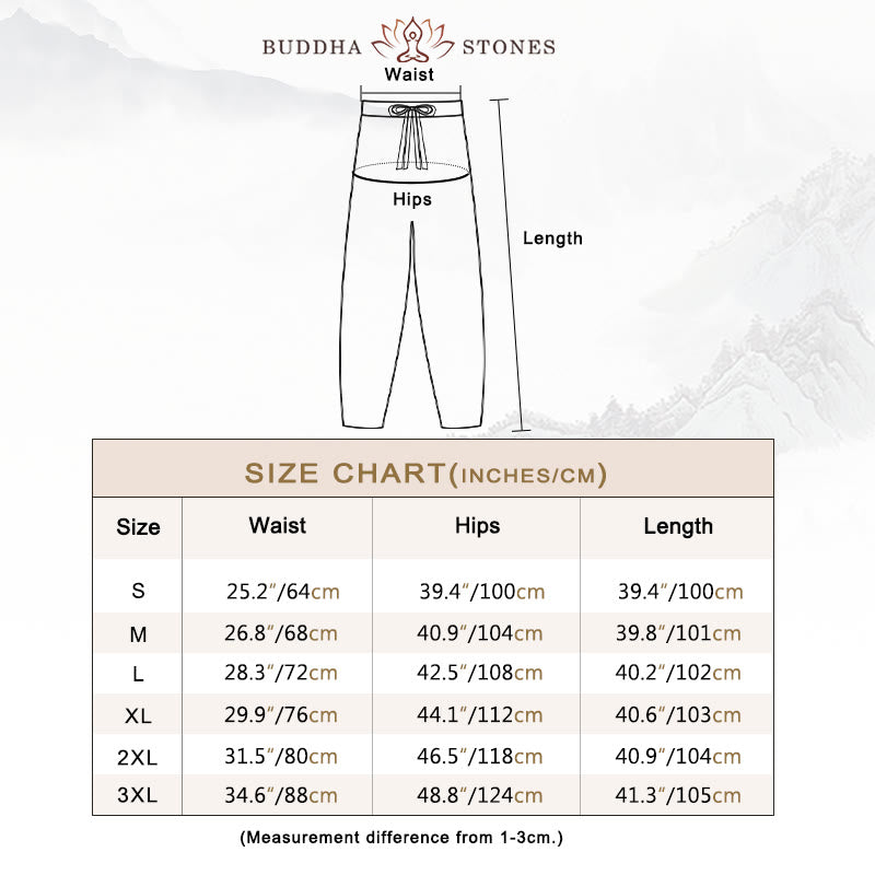 Pantalon sarouel en coton uni avec cordon de serrage et poches pour femme Buddha Stones - image 3