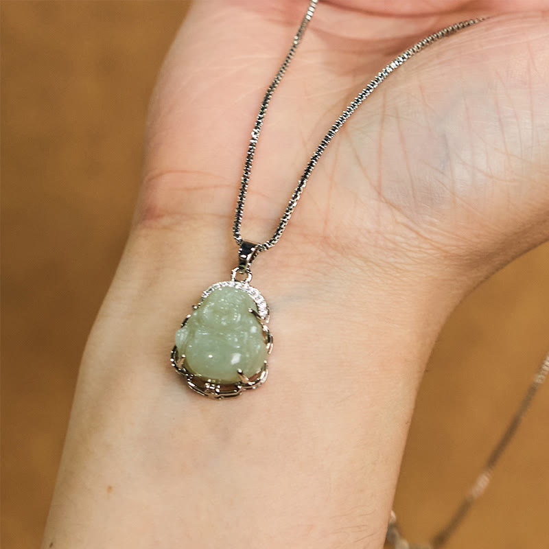 Collier pendentif Buddha Stones en jade naturel Hetian - image 4