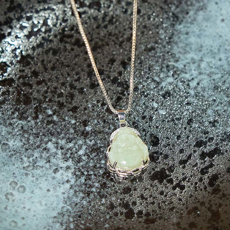 Collier pendentif Buddha Stones en jade naturel Hetian - image 6