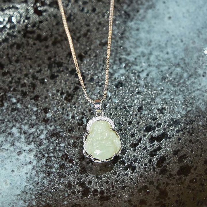 Collier pendentif Buddha Stones en jade naturel Hetian - image 5