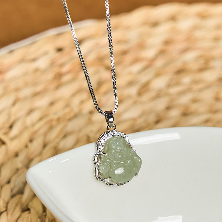 Collier pendentif Buddha Stones en jade naturel Hetian - image 3