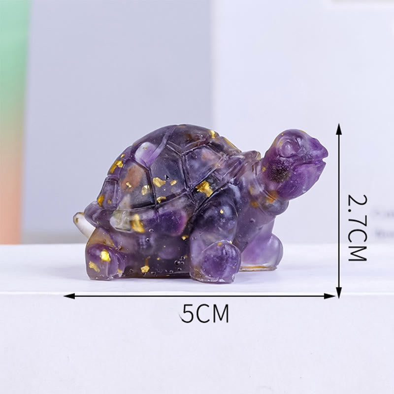 Statue de tortue en résine, Buddha Stones, cristal naturel, goutte à goutte, décoration - image 2
