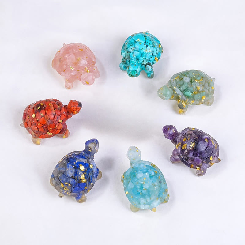 Statue de tortue en résine, Buddha Stones, cristal naturel, goutte à goutte, décoration - image 0
